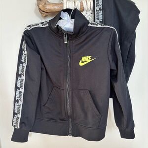 Nike Kids Black Track Suit with Neon Logo